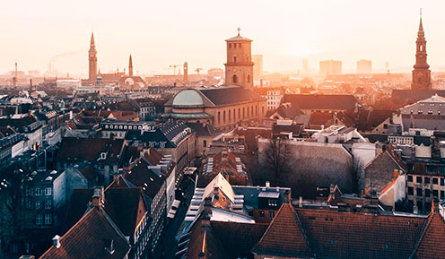 Copenhagen's Latin Quarter seen from The Round Tower